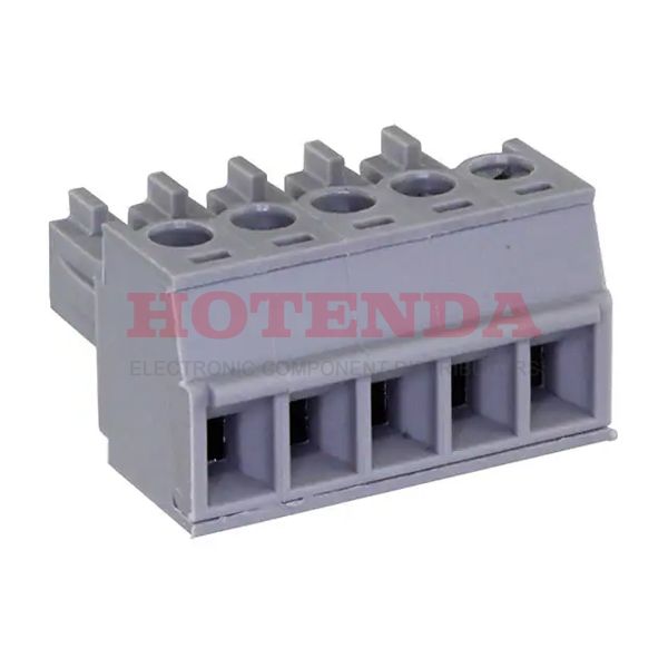 5434955 - Bulk 0.150 3.81mm Gray 1 Levels Free Hanging (In-Line) Plug, Female Sockets BCP Polyamide (PA), Nylon Tin