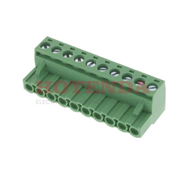 0395305010 - Conn Eurostyle Block F 10 POS 5.08mm Screw RA Cable Mount 15A/Contact