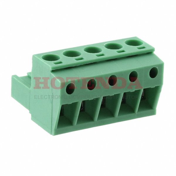 1769049 - Bulk 0.200 5.08mm Green 1 Levels Free Hanging (In-Line) Plug, Female Sockets COMBICON MSTBP Polyamide (PA), Nylon
