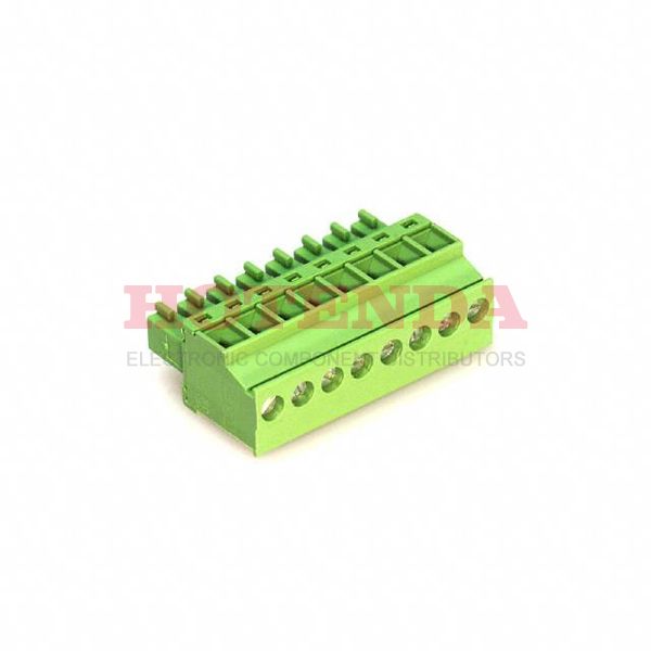 1798740000 - Bulk 0.150 3.81mm Green 1 Levels Free Hanging (In-Line) Plug, Female Sockets Omnimate BC Polyamide (PA), Nylon, Glass Filled Tin Copper Alloy