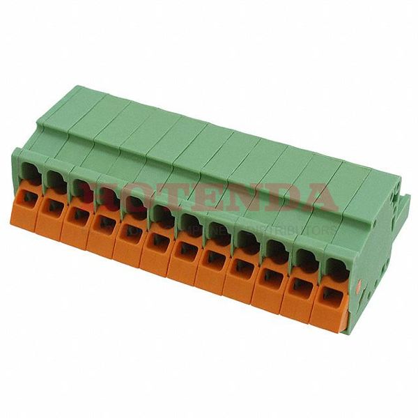 1718067 - Bulk 0.197 5.00mm Green 1 Levels Free Hanging (In-Line) Plug, Female Sockets COMBICON QC Polyamide (PA), Nylon Tin
