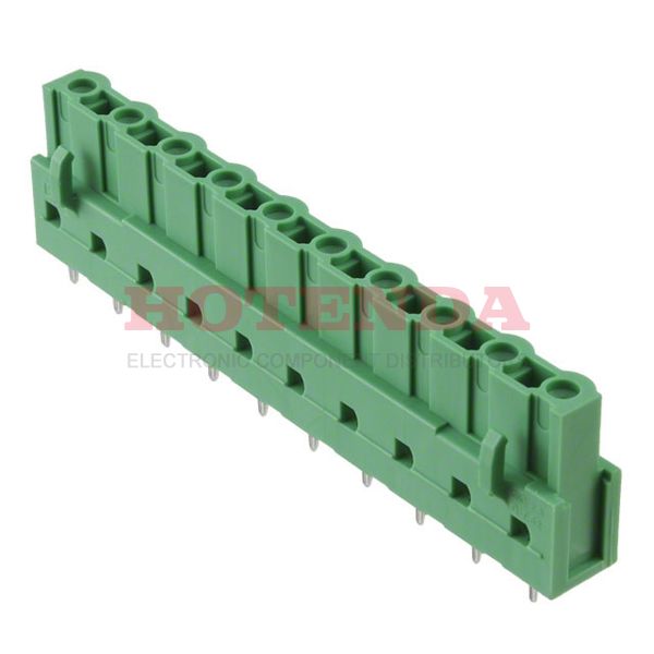 1828993 - Bulk 0.300 7.62mm Green 1 Levels Through Hole Header, Female Sockets COMBICON GICV Polyamide (PA), Nylon