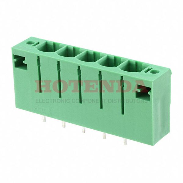 1922598 - Bulk 0.400 10.16mm Green 1 Levels Through Hole Header, Male Pins, Shrouded (4 Side) COMBICON PCV