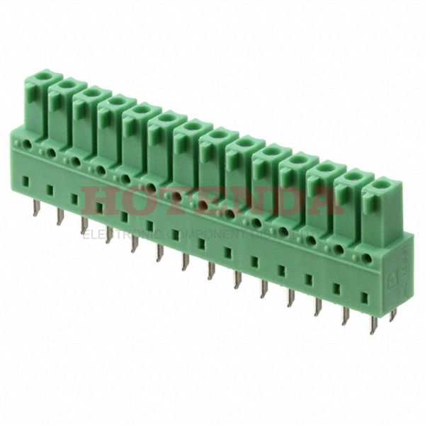 1875548 - Bulk 0.150 3.81mm Green 1 Levels Through Hole Header, Female Sockets COMBICON IMCV Polyamide (PA), Nylon Tin