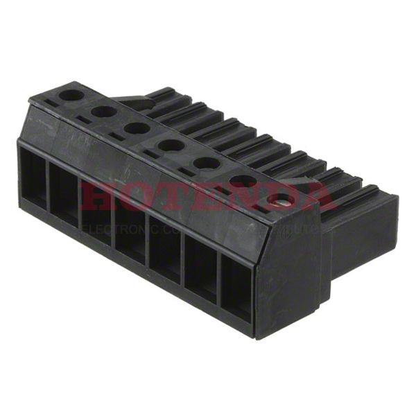 1838242 - Bulk 0.300 7.62mm Black 1 Levels Free Hanging (In-Line) Plug, Female Sockets COMBICON PC Polyamide (PA), Nylon Tin