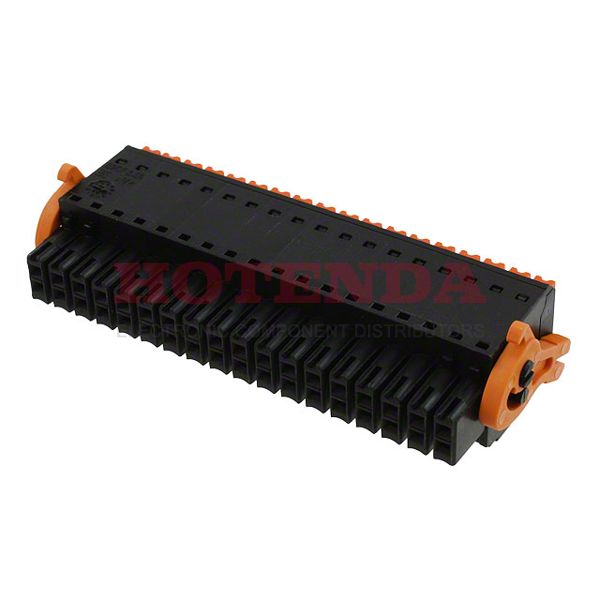 1278410000 - Pluggable Terminal Block Plug 36 Position 3.5mm Straight Cable Mount Black Box