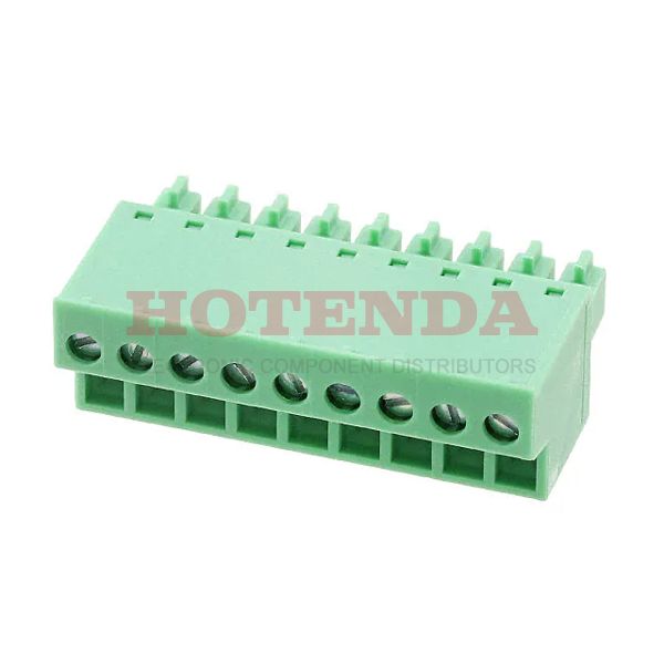 1850738 - Bulk 0.150 3.81mm Green 1 Levels Free Hanging (In-Line) Plug, Female Sockets COMBICON FRONT-MC Polyamide (PA), Nylon