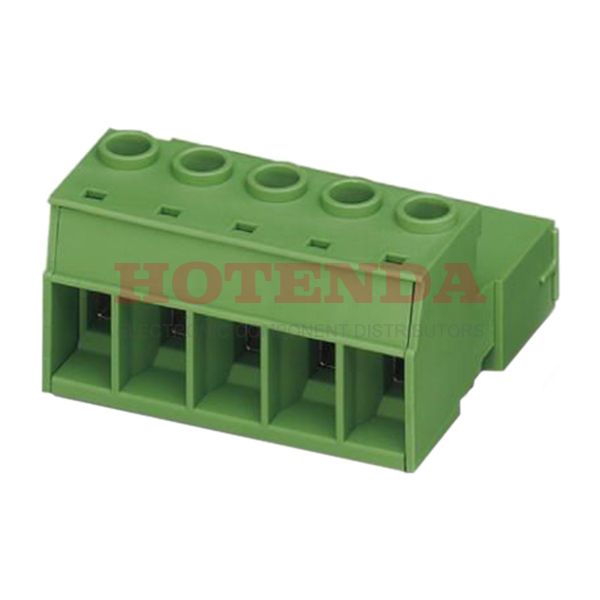 1969409 - Bulk 0.400 10.16mm Green 1 Levels Free Hanging (In-Line) Plug, Male Pins COMBICON IPC Polyamide (PA), Nylon