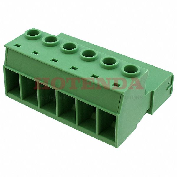 1969412 - Bulk 0.400 10.16mm Green 1 Levels Free Hanging (In-Line) Plug, Male Pins COMBICON IPC Polyamide (PA), Nylon Silver
