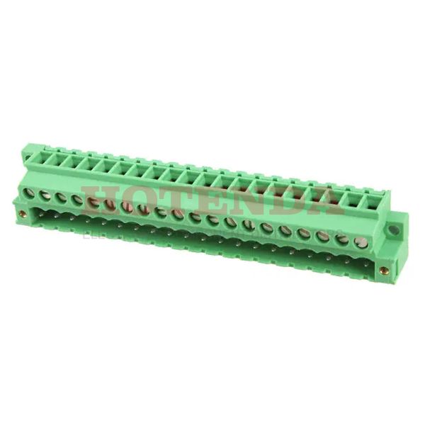 1788525 - Bulk 0.200 5.08mm Green 1 Levels Board Mount Receptacle, Male Pins COMBICON MVSTBU Polyamide (PA), Nylon