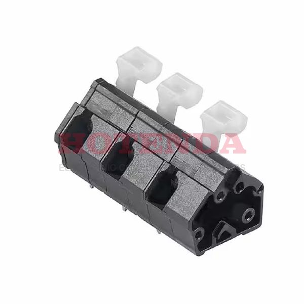 1953630000 - 0.394 10.00mm Black Bulk Thermoplastic, Wemid Through Hole 45° (135°) Angle with Board Screwless - Spring Cage, Tension Clamp 1 Levels 14-26 AWG Omnimate LMZFL