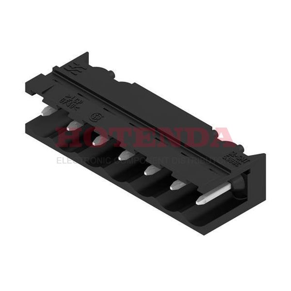 1796980000 - WEIDMULLER 1796980000 Wire-To-Board Connector, Right Angle, 7 Contacts, Header, 5 mm, Through Hole, 1 Rows