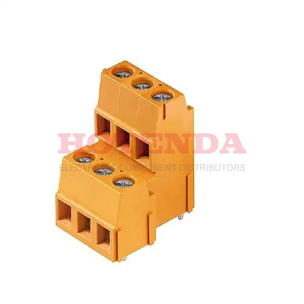 1768970000 - 0.200 5.08mm Orange Bulk Thermoplastic, Wemid Through Hole Horizontal with Board Screw - Clamping Yoke, Tension Sleeve 2 Levels 14-24 AWG Omnimate LM
