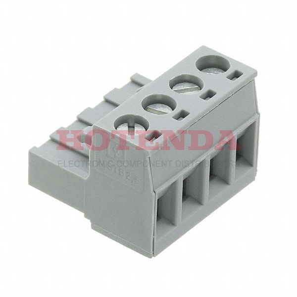 1860045 - Pluggable Terminal Blocks 4 Pos 5mm pitch Plug 24-12 AWG Screw