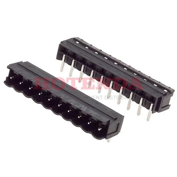 1596170000 - Bulk 0.197 5.00mm Black 1 Levels Through Hole Header, Male Pins, Shrouded (4 Side) Omnimate SL Polybutylene Terephthalate (PBT) Tin Copper Alloy
