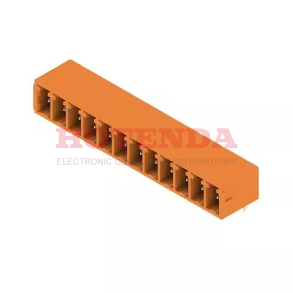1942170000 - Terminal Block, Header, 3.81 mm, 12 Ways, 17.5 A, 320 V, Through Hole Right Angle