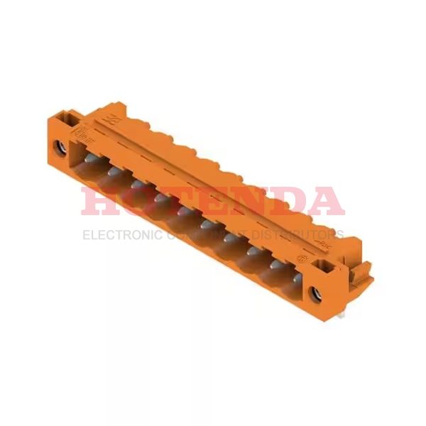 1149640000 - WEIDMULLER 1149640000 Terminal Block, Header, 5.08 mm, 10 Ways, 24 A, 400 V, Through Hole Right Angle