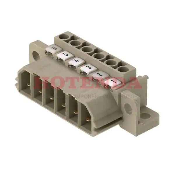 1612560000 - Conn Terminal Block M 6 POS 7mm Solder RA Panel Mount 14A Box