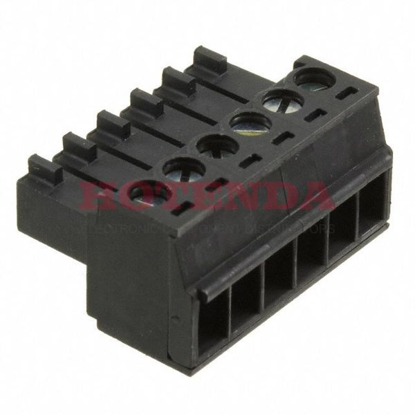 5452180 - Conn Terminal Block F 6 POS 3.5mm Screw RA Cable Mount 8A