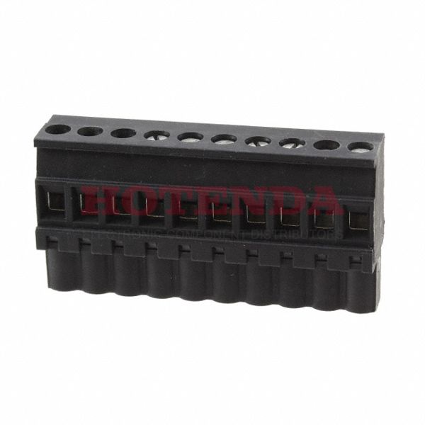 1836888 - Bulk 0.200 5.08mm Black 1 Levels Free Hanging (In-Line) Plug, Female Sockets COMBICON MVSTBW Tin