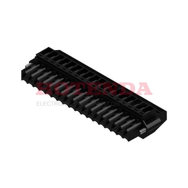 1639400000 - WEIDMULLER 1639400000 Pluggable Terminal Block, 3.5 mm, 18 Ways, 28 AWG, 14 AWG, 1.5 mm, Screw