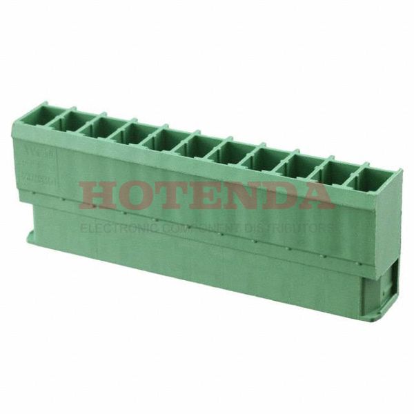 1804881 - Bulk 0.300 7.62mm Green 1 Levels Through Hole Header, Male Pins, Shrouded (4 Side) COMBICON PC Polyamide (PA), Nylon