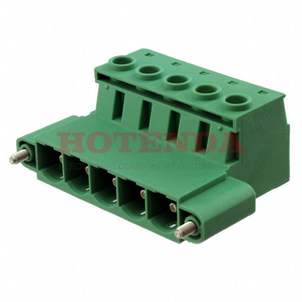 1969483 - Bulk 0.400 10.16mm Green 1 Levels Free Hanging (In-Line) Plug, Male Pins COMBICON IPC Polyamide (PA), Nylon Silver