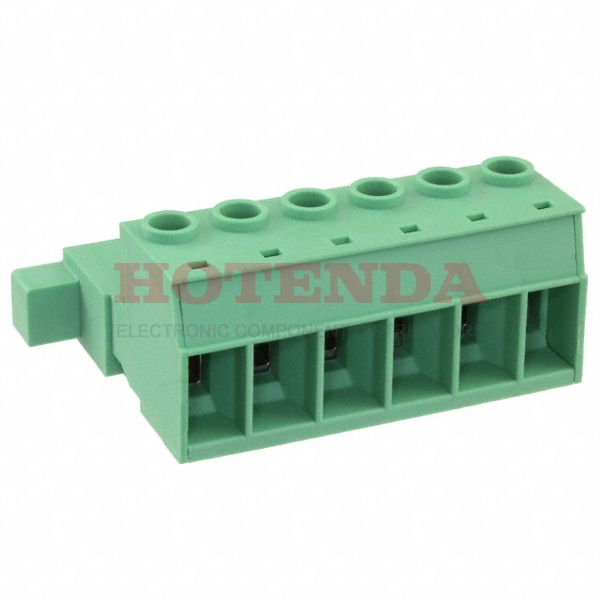 1975859 - Pluggable Terminal Blocks 6 Pos 10.16mm Invert Plug 18-6AWG Screw