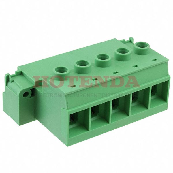 1784884 - Bulk 0.591 15.00mm Green 1 Levels Free Hanging (In-Line) Plug, Blade Pins COMBICON IPC Polyamide (PA), Nylon Silver