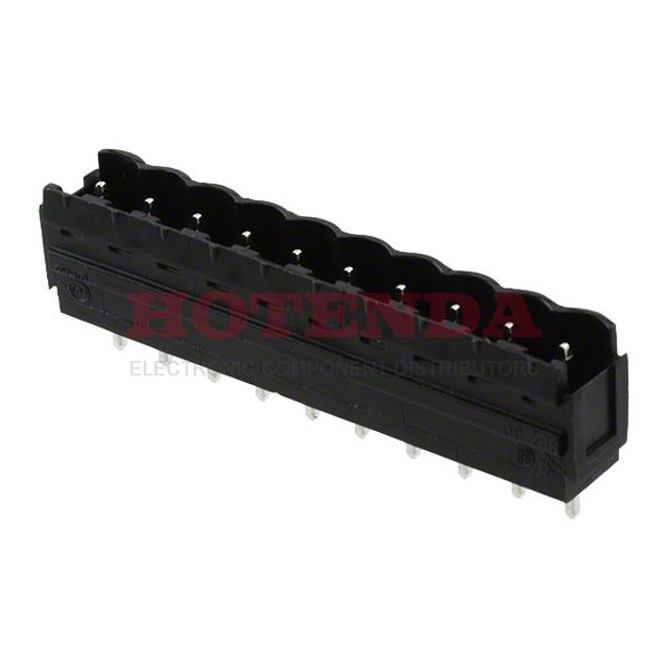 1626680000 - Bulk 0.197 5.00mm Black 1 Levels Through Hole Header, Male Pins, Shrouded (4 Side) Omnimate SL Polybutylene Terephthalate (PBT) Tin Copper Alloy