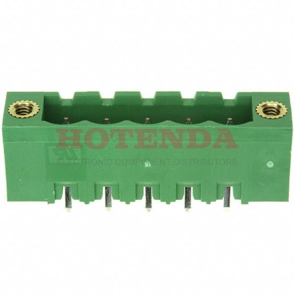 796867-5 - Bulk 0.200 5.08mm Green 1 Levels Through Hole Header, Male Pins, Shrouded (4 Side) Buchanan Polyamide (PA66), Nylon 6/6 Tin Copper Alloy