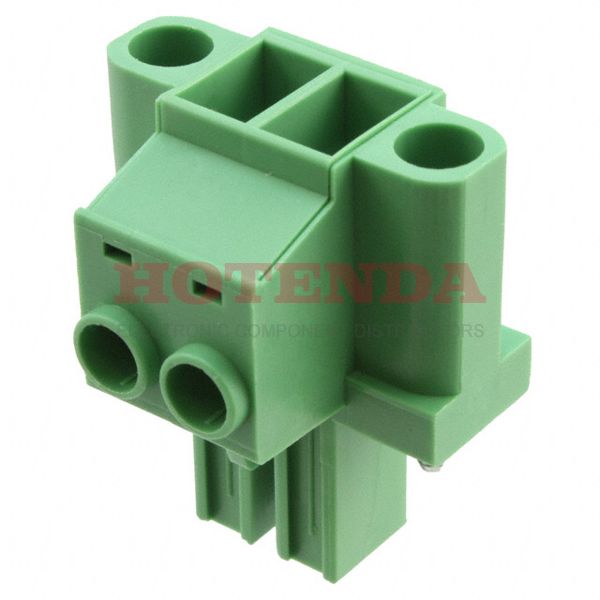 20020517-M021B01LF - 2 Position Terminal Block Plug, Female Sockets 0.300" (7.62mm)180° Free Hanging (In-Line)