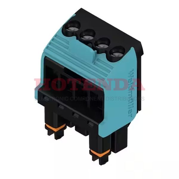 1069380000 - WEIDMULLER 1069380000 Wire-To-Board Connector, Blue, CH20M Series, 4 Contacts, Receptacle, 5 mm, Screw, 1 Rows