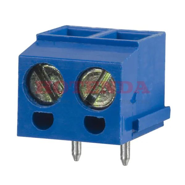 OSTTB022161 - 0.200 5.08mm Blue Bulk Thermoplastic Through Hole Vertical with Board Screw - Leaf Spring, Wire Guard 1 Levels 14-22 AWG OSTTB