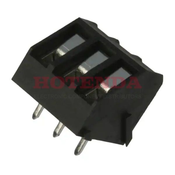 OSTTG035100B - 0.200 5.08mm Black Bulk Thermoplastic Through Hole Angled Screw - Rising Cage Clamp 1 Levels 12-24 AWG OSTTG
