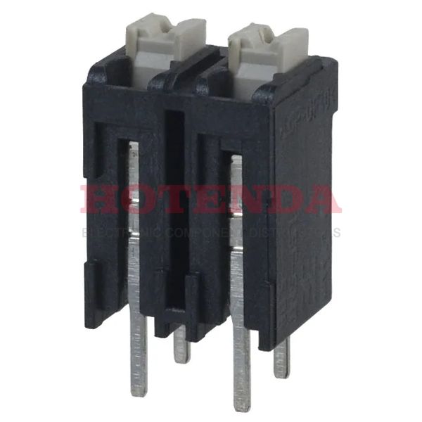 1825960000 - 0.197 5.00mm Black Tube Liquid Crystal Polymer (LCP), Glass Filled Through Hole Vertical with Board Screwless - Push Button Clamp 1 Levels 16-24 AWG Omnimate LSF-SMT