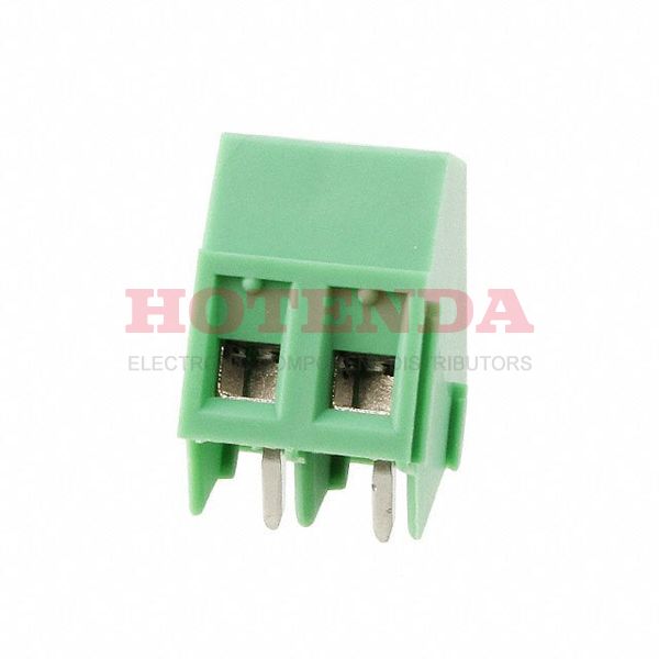 1733570 - 0.200 5.08mm Green Bulk Polyamide (PA), Nylon Through Hole 35° (145°) Angle with Board Screw - Rising Cage Clamp 1 Levels 14-30 AWG COMBICON SMKDSP