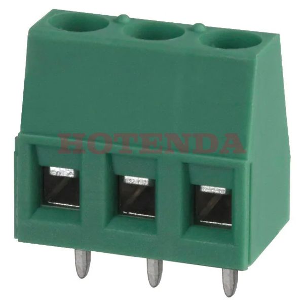 1715734 - 0.200 5.08mm Green Bulk Polyamide (PA), Nylon Through Hole Horizontal with Board Screw - Rising Cage Clamp 1 Levels 14-30 AWG COMBICON MKDS