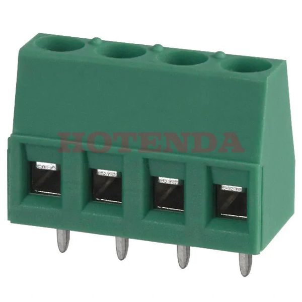 1715747 - 0.200 5.08mm Green Bulk Polyamide (PA), Nylon Through Hole Horizontal with Board Screw - Rising Cage Clamp 1 Levels 14-30 AWG COMBICON MKDS