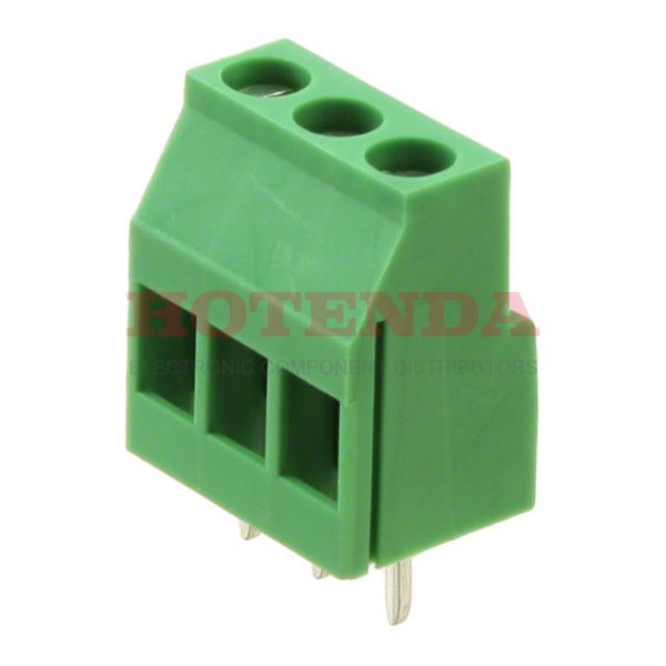 1711039 - 0.197 5.00mm Green Bulk Polyamide (PA), Nylon Through Hole Horizontal with Board Screw - Rising Cage Clamp 1 Levels 12-30 AWG COMBICON MKDS