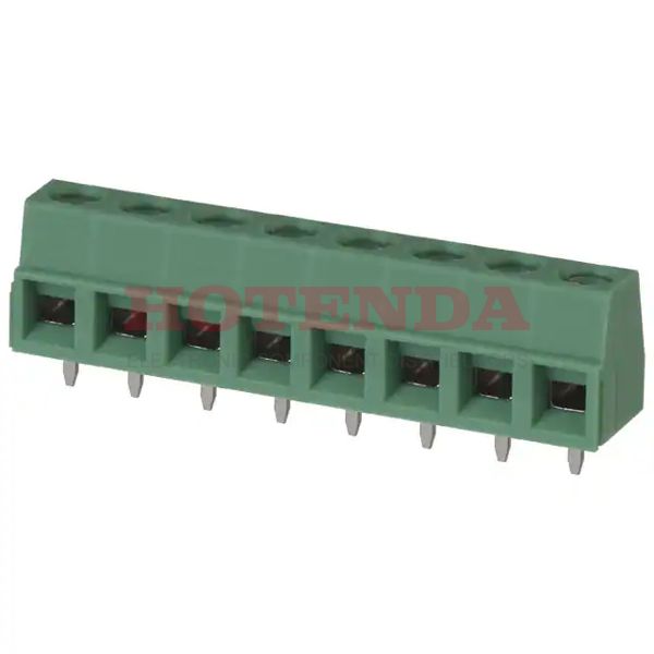 1729186 - 0.200 5.08mm Green Bulk Polyamide (PA), Nylon Through Hole Horizontal with Board Screw - Rising Cage Clamp 1 Levels 14-30 AWG COMBICON MKDSN