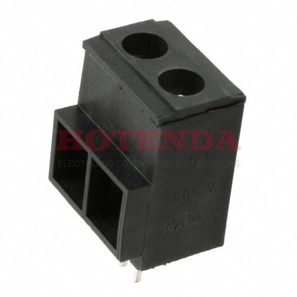 0399100102 - 0.400 10.16mm Black Bulk Thermoplastic Through Hole Horizontal with Board Screw - Rising Cage Clamp 1 Levels 6-18 AWG Eurostyle 39910