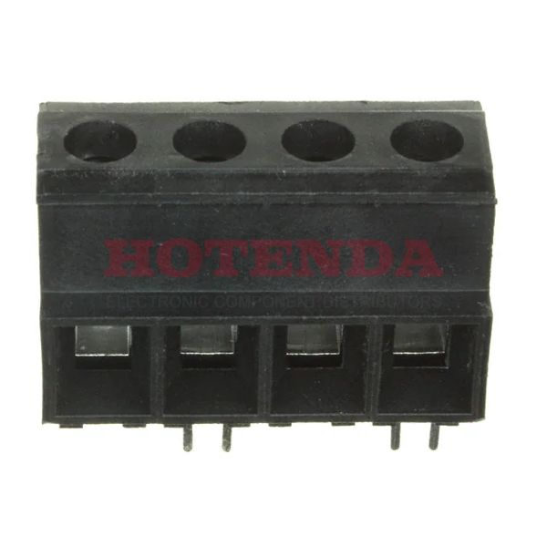 0399100104 - 0.400 10.16mm Black Bulk Thermoplastic Through Hole Horizontal with Board Screw - Rising Cage Clamp 1 Levels 6-18 AWG Eurostyle 39910