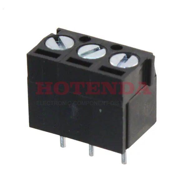 OSTTE030104 - 0.138 3.50mm Black Bulk Thermoplastic Through Hole Horizontal with Board Screw - Leaf Spring, Wire Guard 1 Levels 16-26 AWG OSTTE