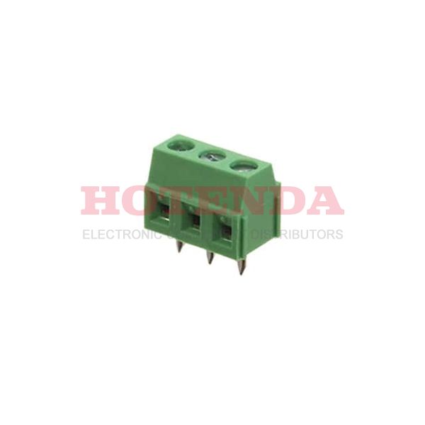 EBWA-03-A - 0.138 3.50mm Green Bulk Polyamide (PA66), Nylon 6/6 Through Hole Horizontal with Board Screw - Rising Cage Clamp 1 Levels 16-28 AWG EB