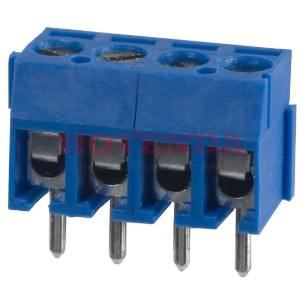 OSTTE040161 - 0.138 3.50mm Blue Bulk Thermoplastic Through Hole Horizontal with Board Screw - Leaf Spring, Wire Guard 1 Levels 16-26 AWG OSTTE