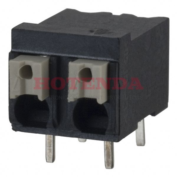 1824740000 - 0.197 5.00mm Black Tube Liquid Crystal Polymer (LCP), Glass Filled Through Hole Horizontal with Board Screwless - Push Button Clamp 1 Levels 16-24 AWG Omnimate LSF-SMT