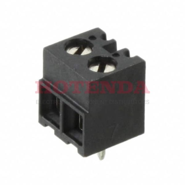 1776113-2 - 0.150 3.81mm Black Bulk Polyamide (PA), Nylon Through Hole Horizontal with Board Screw - Rising Cage Clamp 1 Levels 16-28 AWG Buchanan