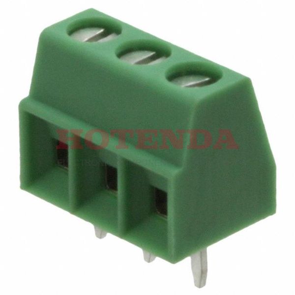 1751251 - 0.138 3.50mm Green Bulk Polyamide (PA), Nylon Through Hole Horizontal with Board Screw - Rising Cage Clamp 1 Levels 16-30 AWG COMBICON MKDS