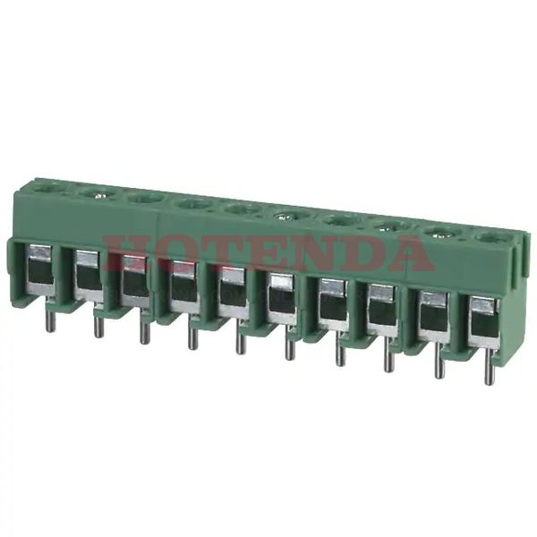 1935242 - 0.197 5.00mm Green Bulk Polyamide (PA), Nylon Through Hole Horizontal with Board Screw 1 Levels 12-26 AWG COMBICON PT